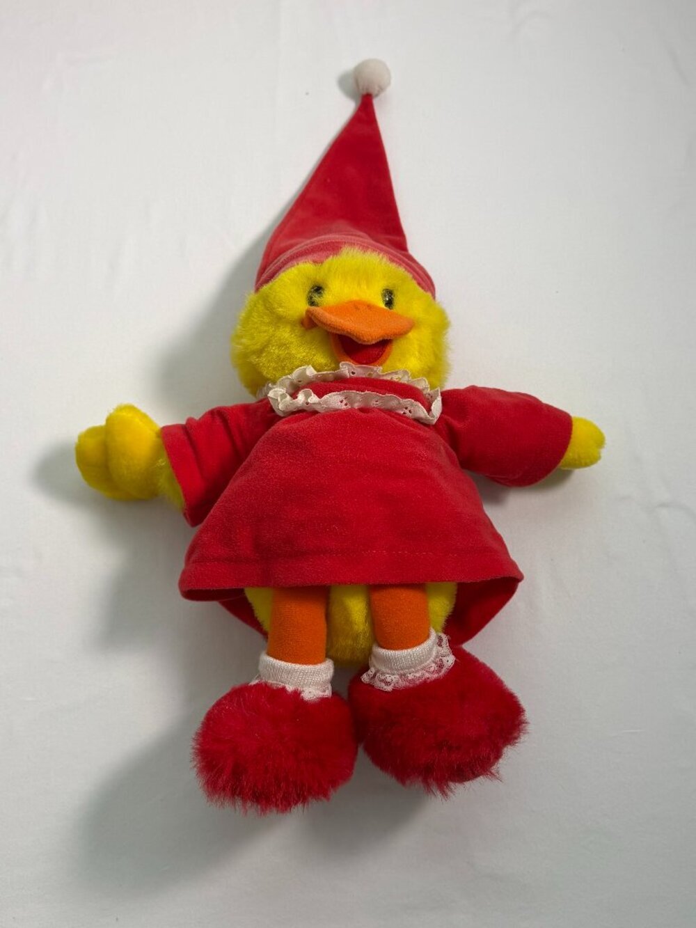 Vintage Suzy’s Zoo Plush Duck Red Outfit Starshine Sunshine Toys Yellow Chick